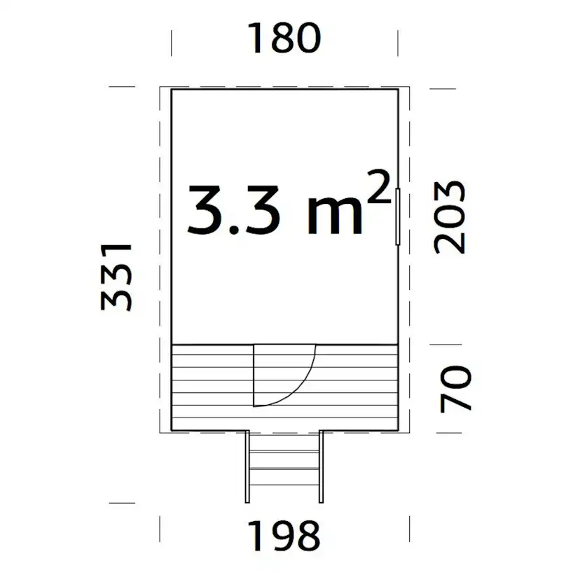 Lekstuga Palmako Huck 3,3 m2