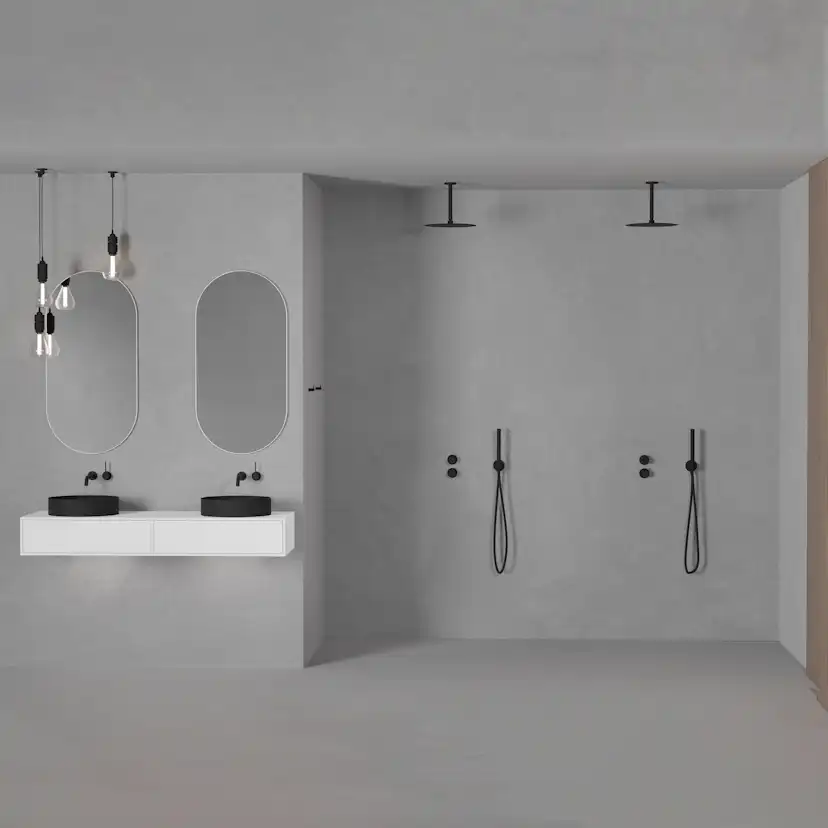 Takduschset Scandtap Steel Harmonized 2Z för Inbyggnad