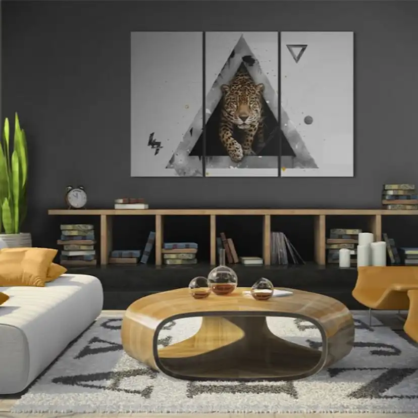 Tavla - Grönögda gepard 60x40 60x40 cm