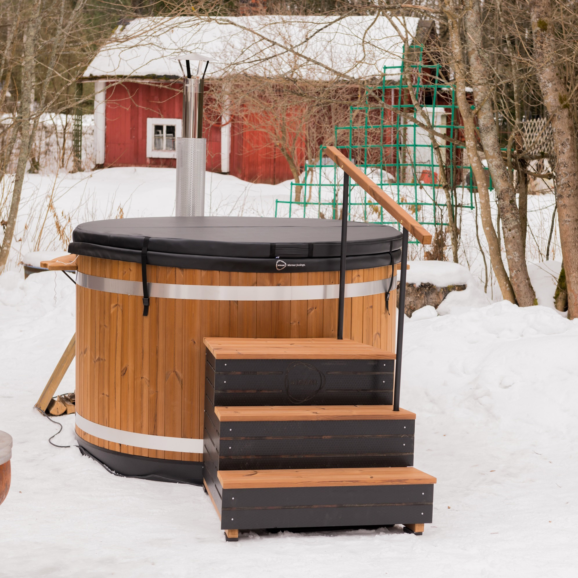 Trappa Kirmai till Family Thermowood Brun
