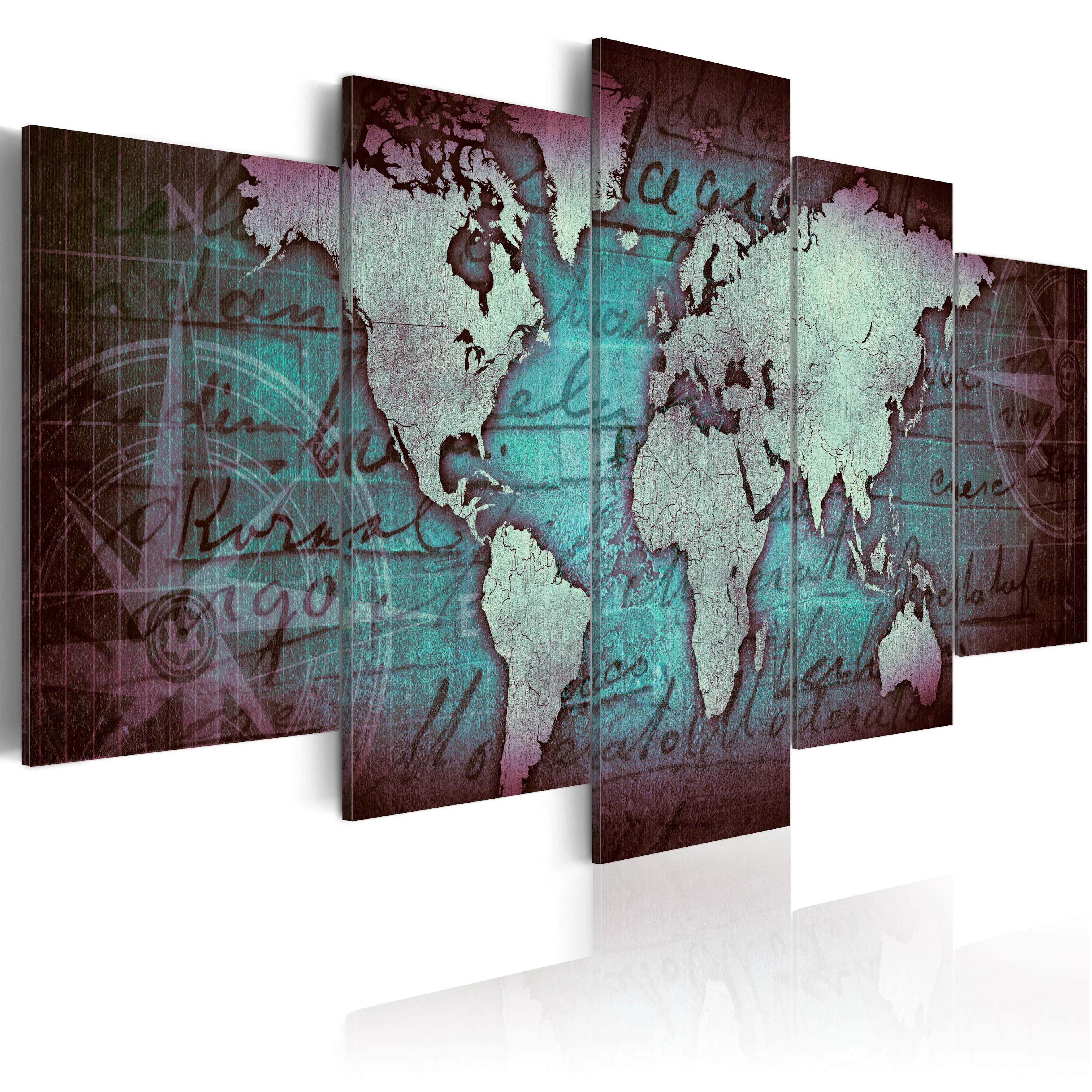 Akrylglastavla Arkiio Bronze map II 100x50
