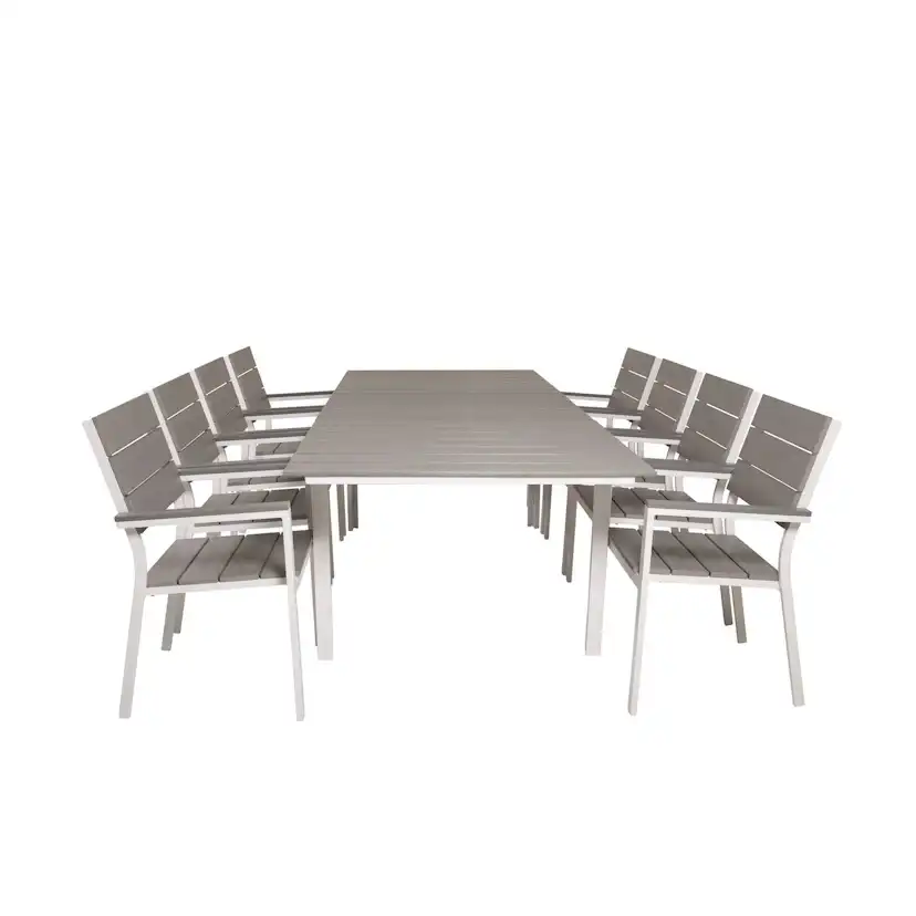 Matgrupp Venture Home Levels Förlängningsbar Matgrupp Utomhus 160cm med 8 Matstolar