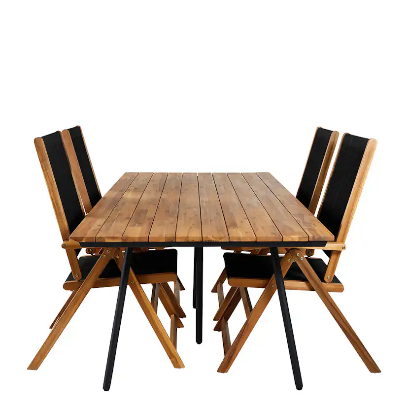 Matgrupp Venture Home Chane med 4 Jimbo Vikbara Matstolar