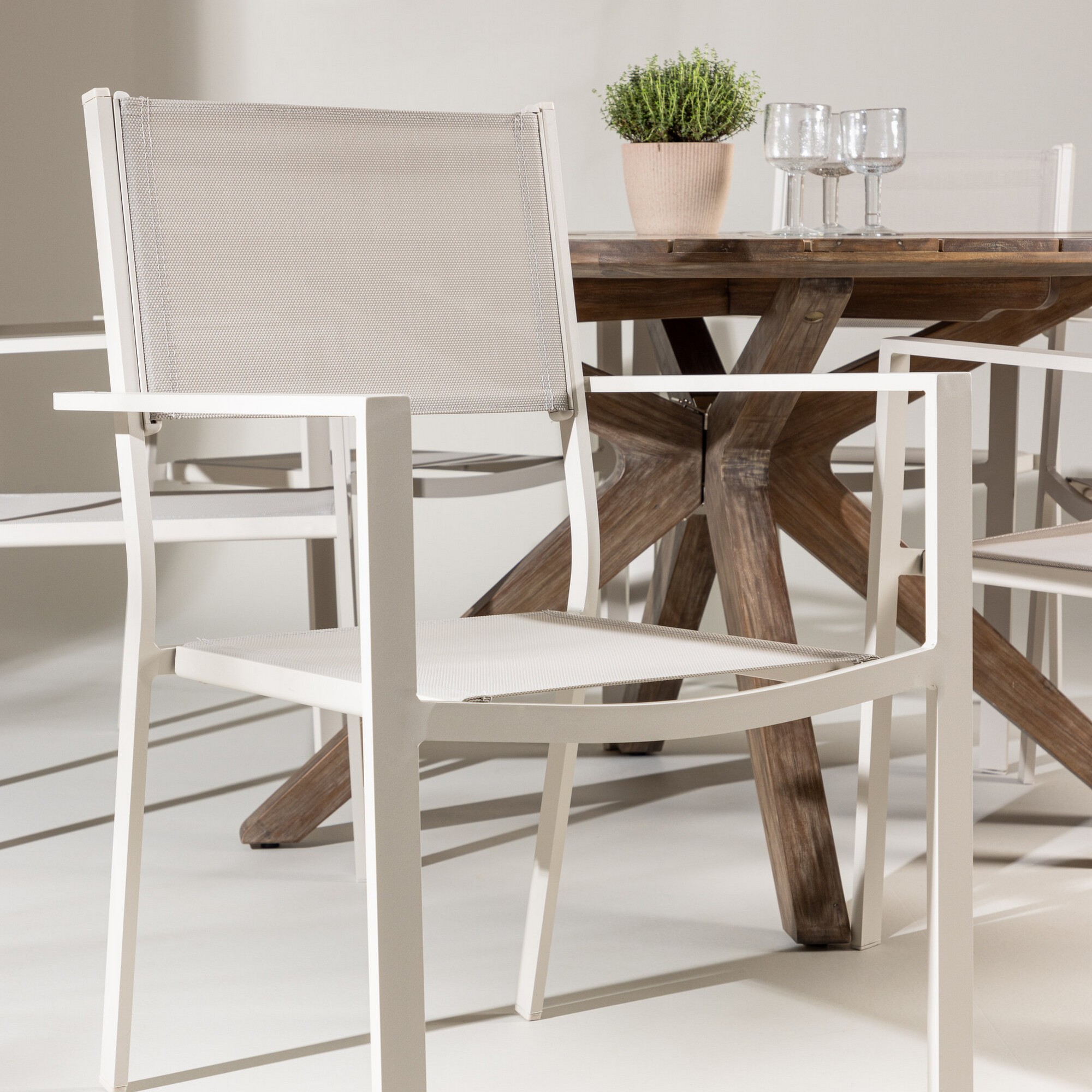 Trädgårdsgrupp Venture Home Rosario med 6 Copacabana Stolar