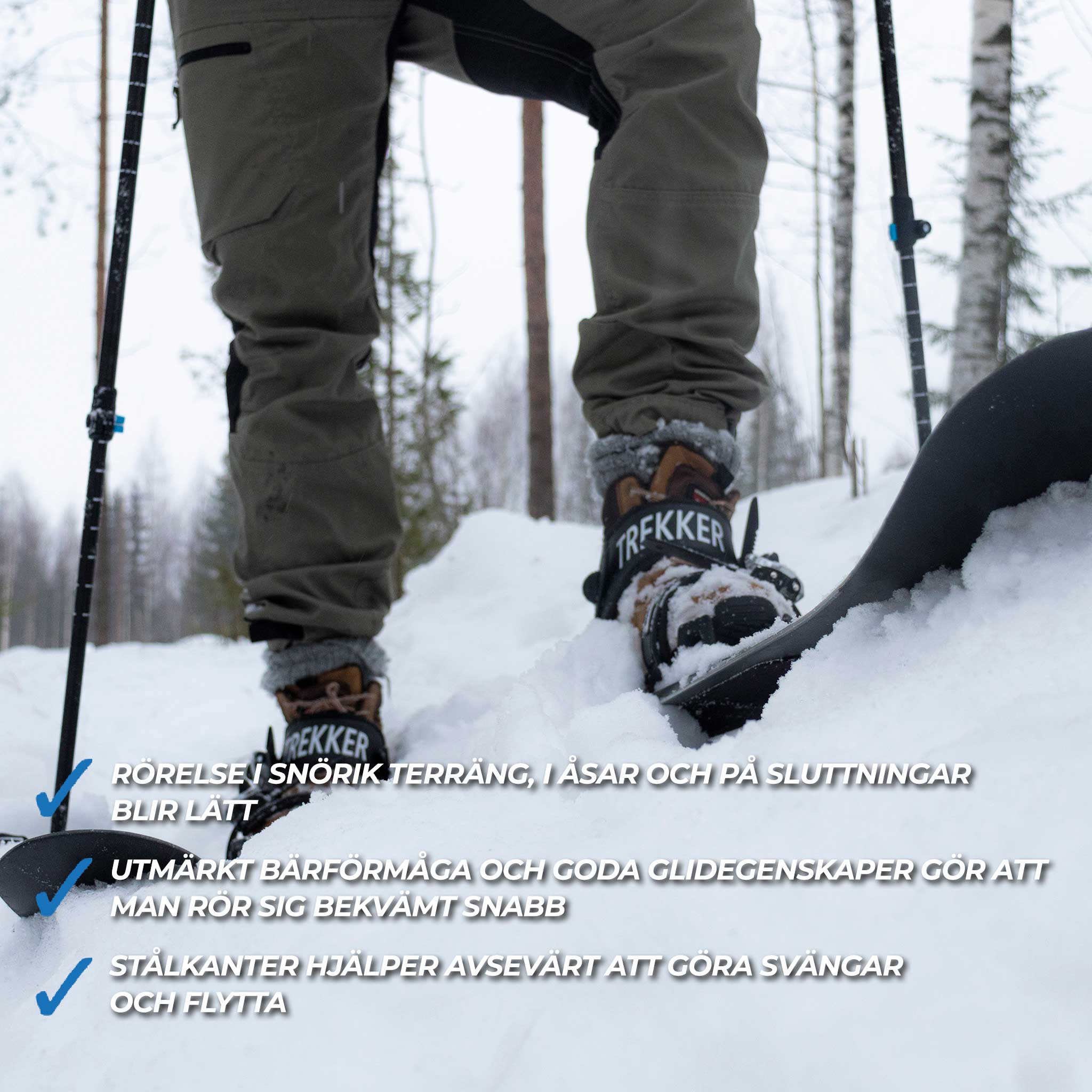 Turskidor Trekker 130 cm Med Bindningar