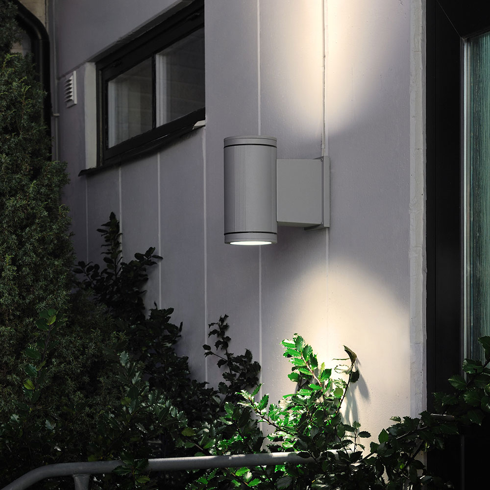 Vägglykta Gnosjö Konstsmide Siracusa Upp/ned G12 Inkl. Lampa Grå