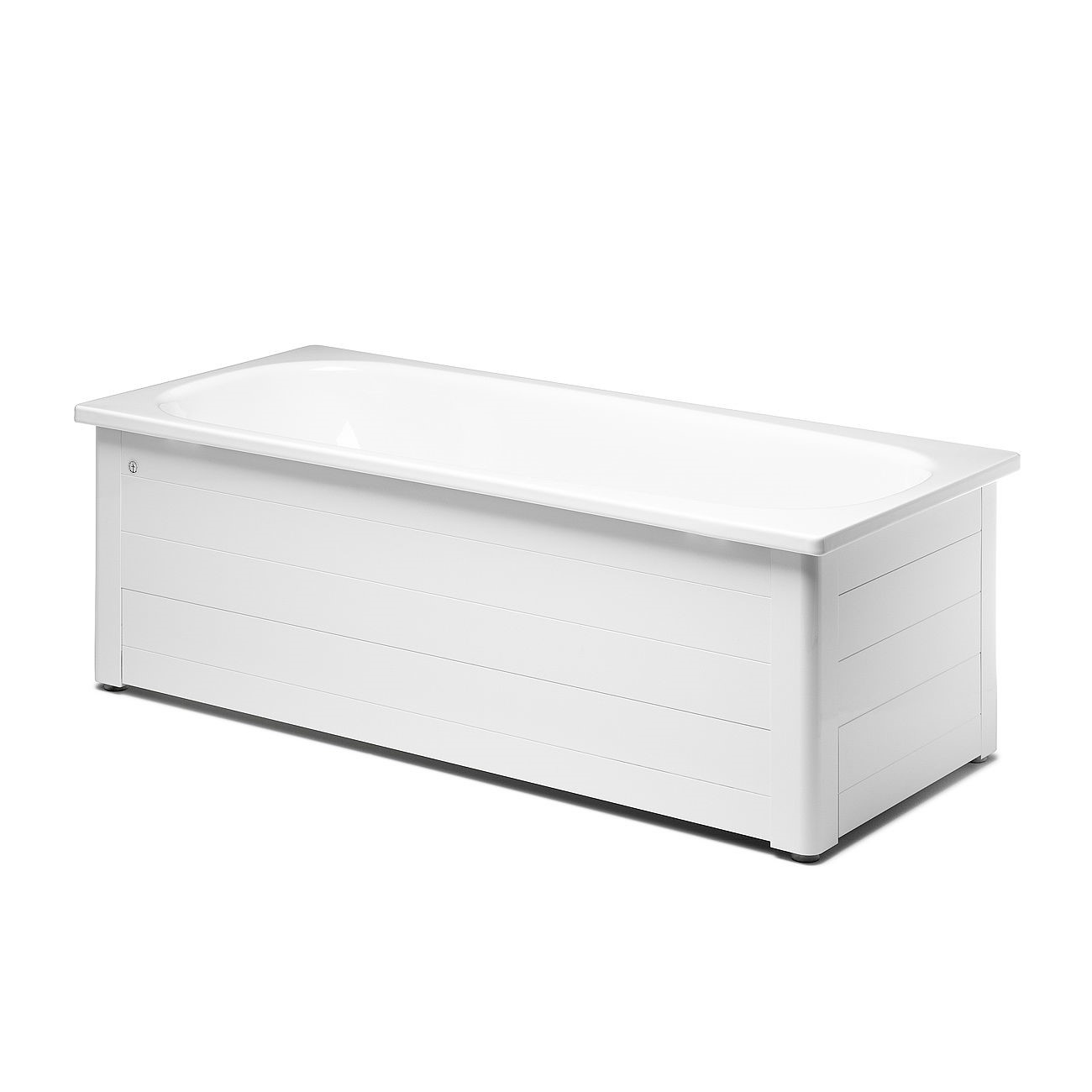 1504 Badkar utan fotställning med bottenventil, Vit Utan fotställning och Hål för Stödhandtag