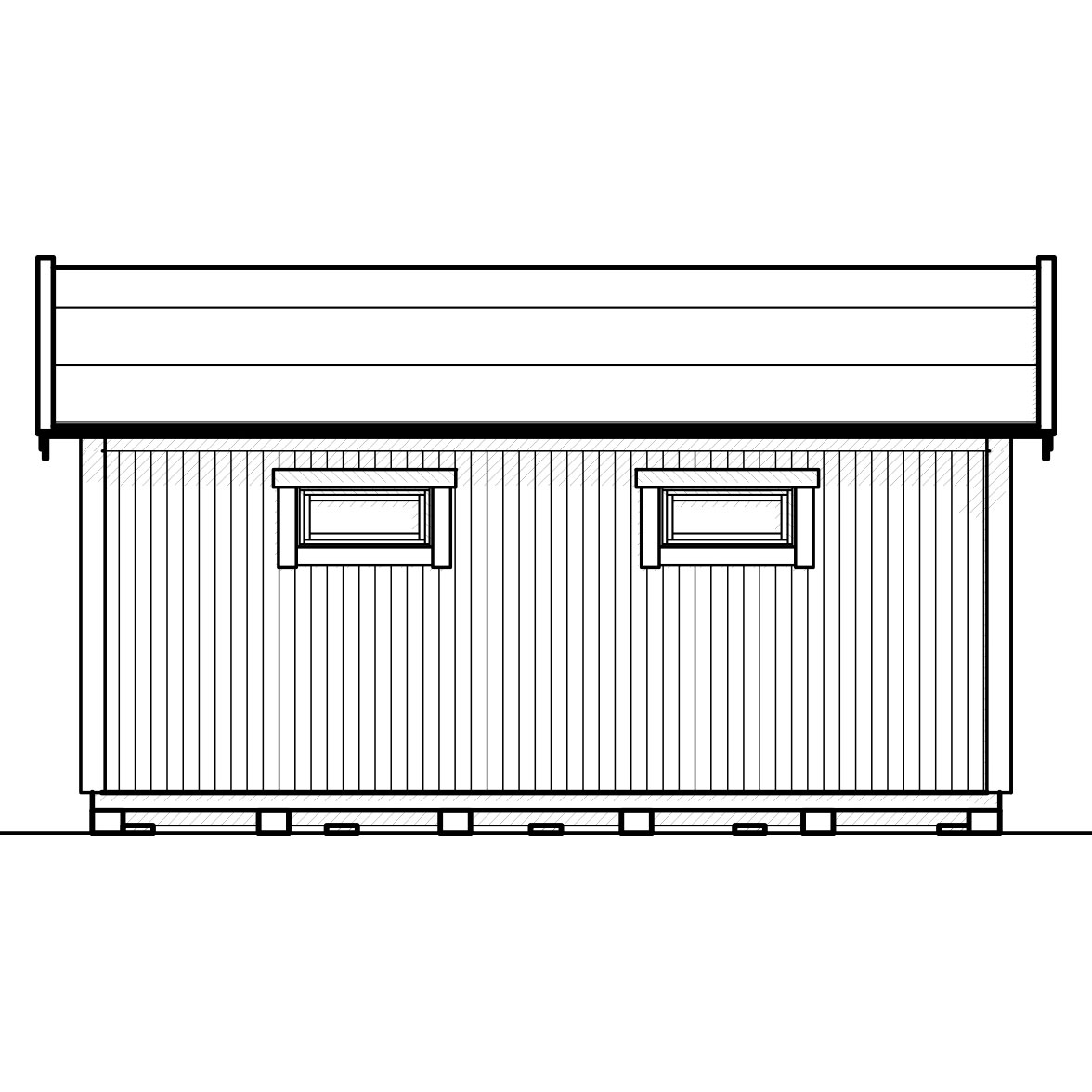Attefallshus Vibostugan Njuta 25-4 24,3 m² Trähus med Sadeltak