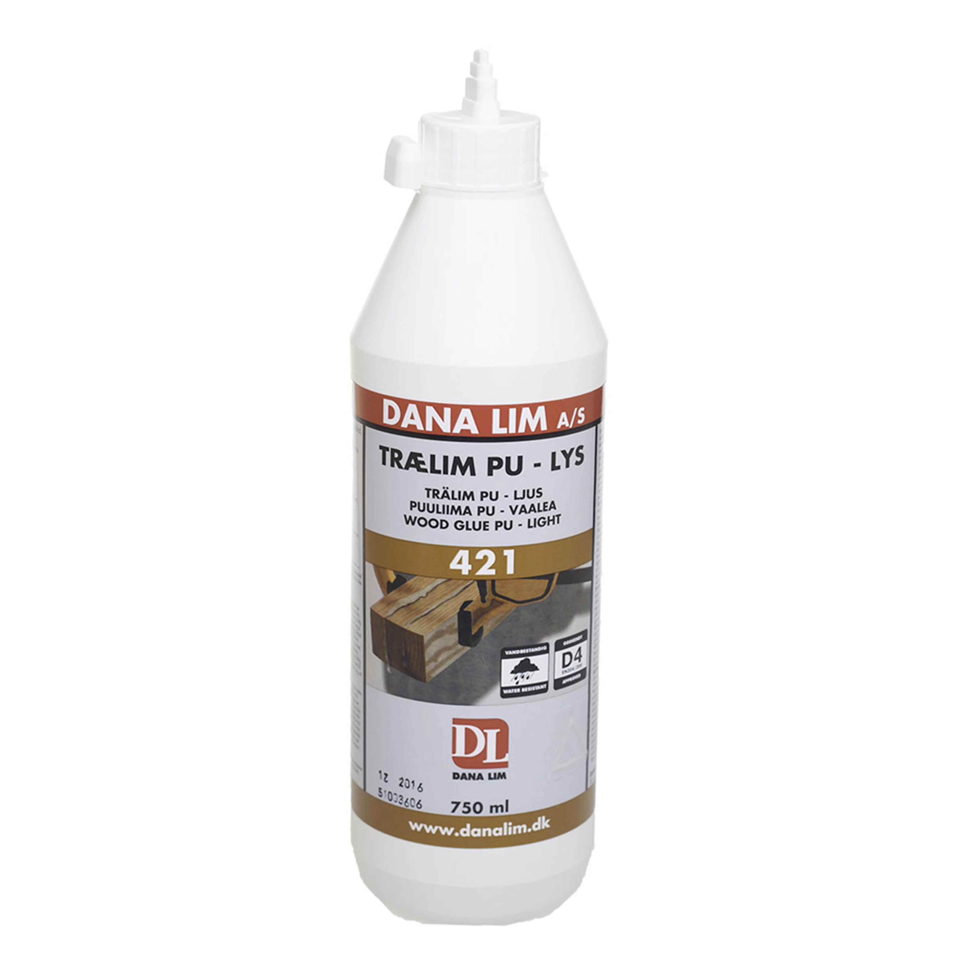 TRÄLIM POLYURETAN DANA PU 421 LJUST VATTENFAST 750ML 750 ml