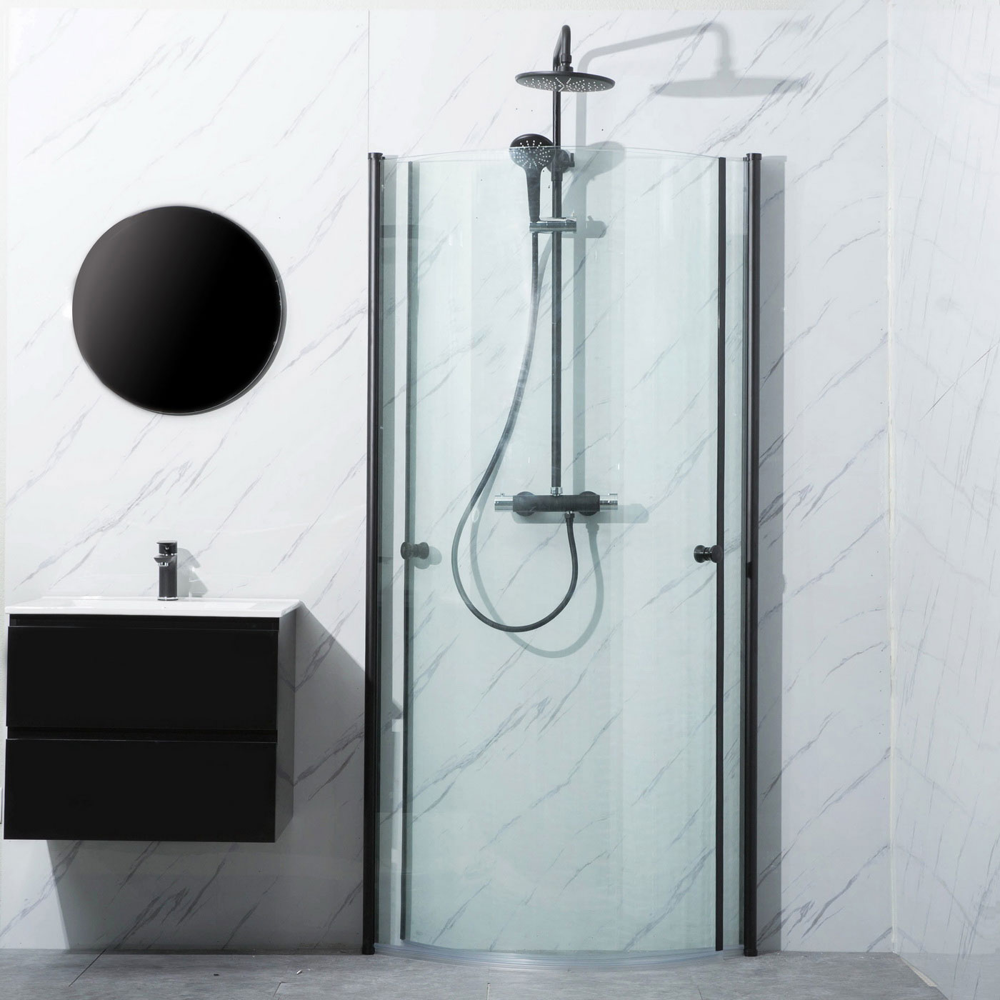 Duschhörn Bathlife Mitt svart