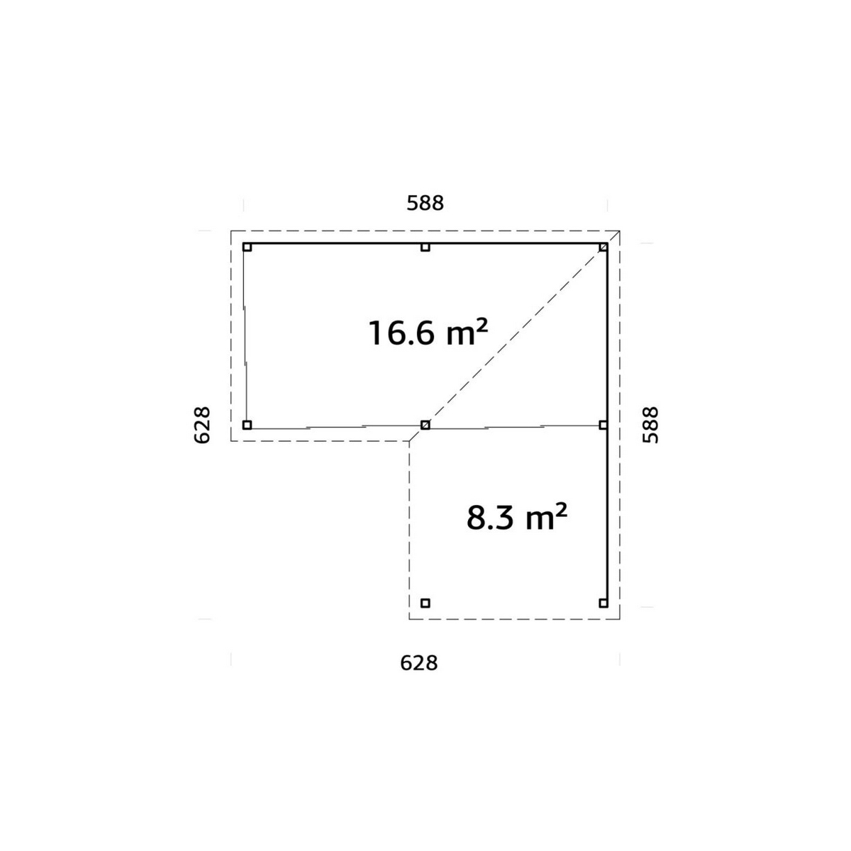 Uterum Palmako Lenna 24,9 m2 Set 414 Slide