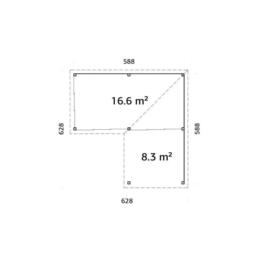 Uterum Palmako Lenna 24,9 m2 Set 414 Slide