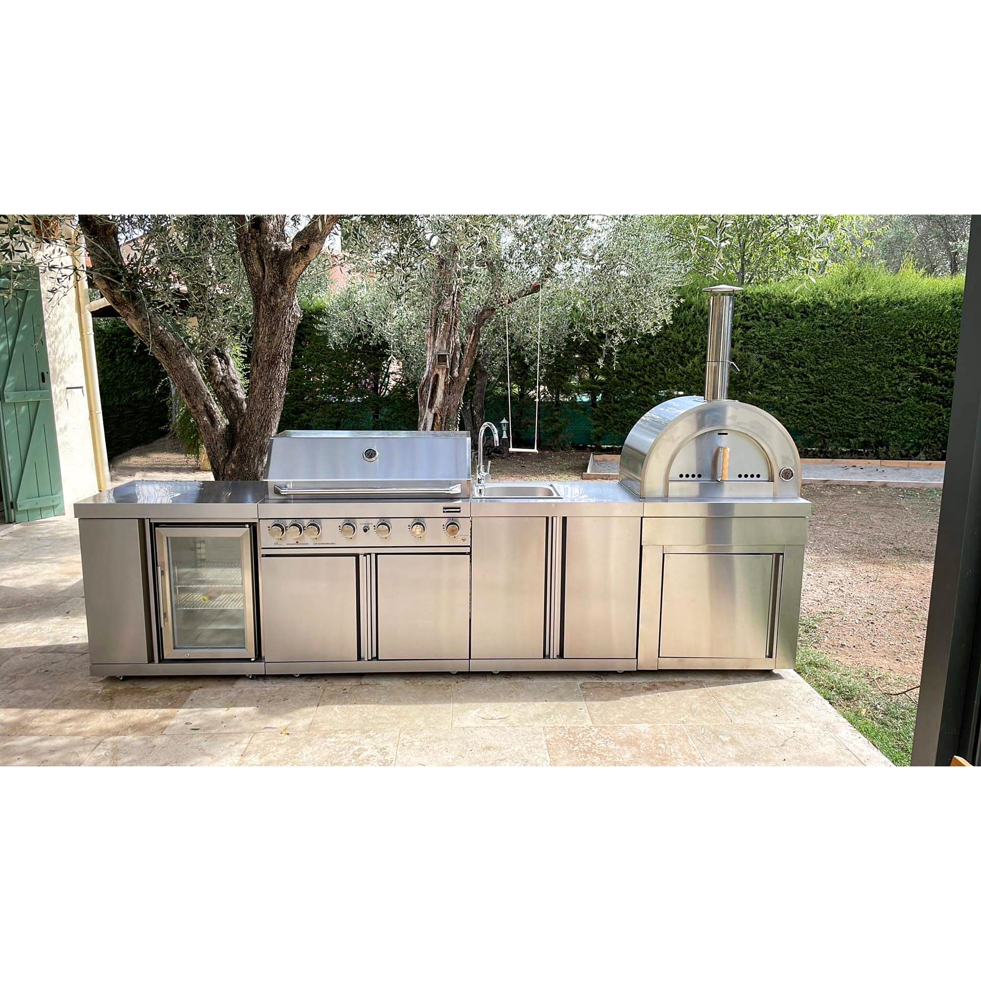 Fristående Kylskåp och Förvaringsskåp Myoutdoorkitchen Classic Line Stainless 304SS Modul