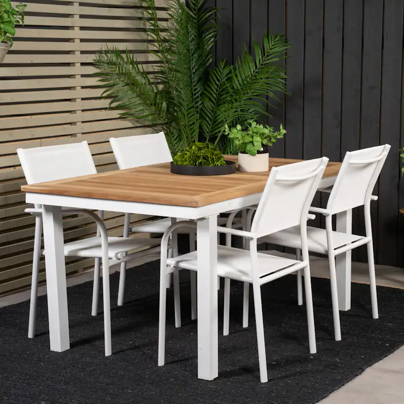 Matgrupp Venture Home Perla 160/240 med 4 Siri Matstolar