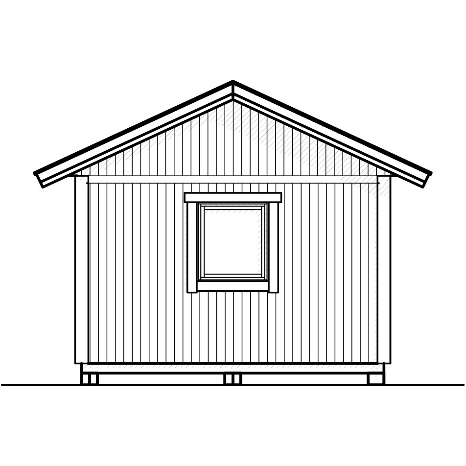 Attefallshus Vibostugan Njuta 25-4 24,3 m² Trähus med Sadeltak