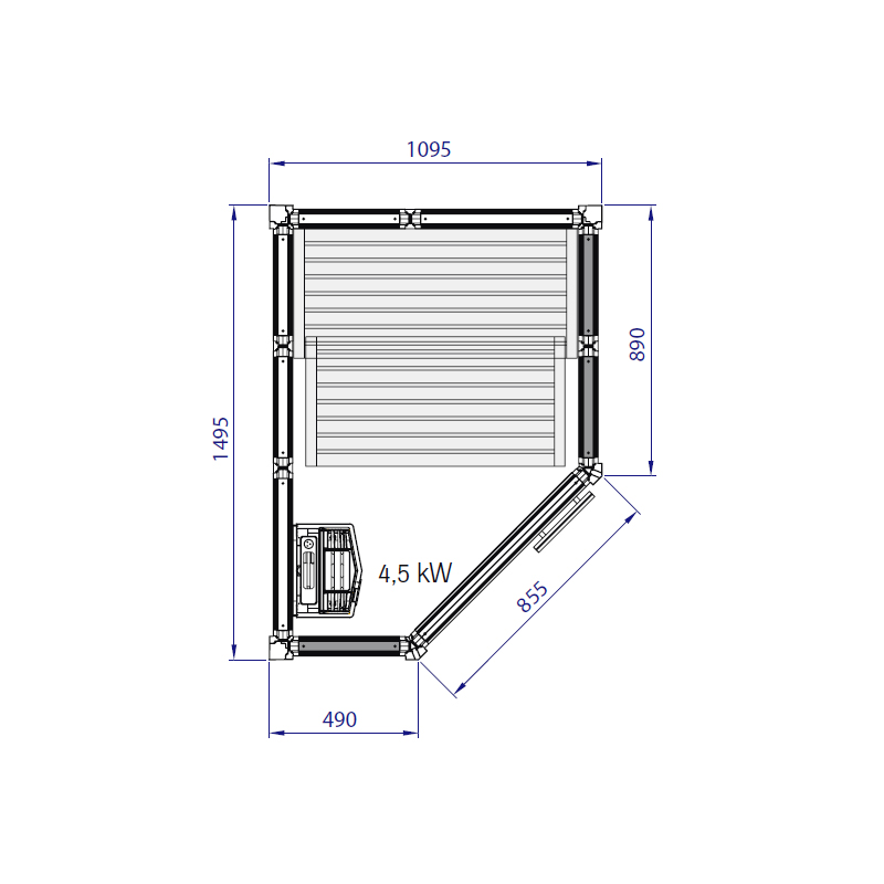 Basturum Tylö Impression i1115/c Vit