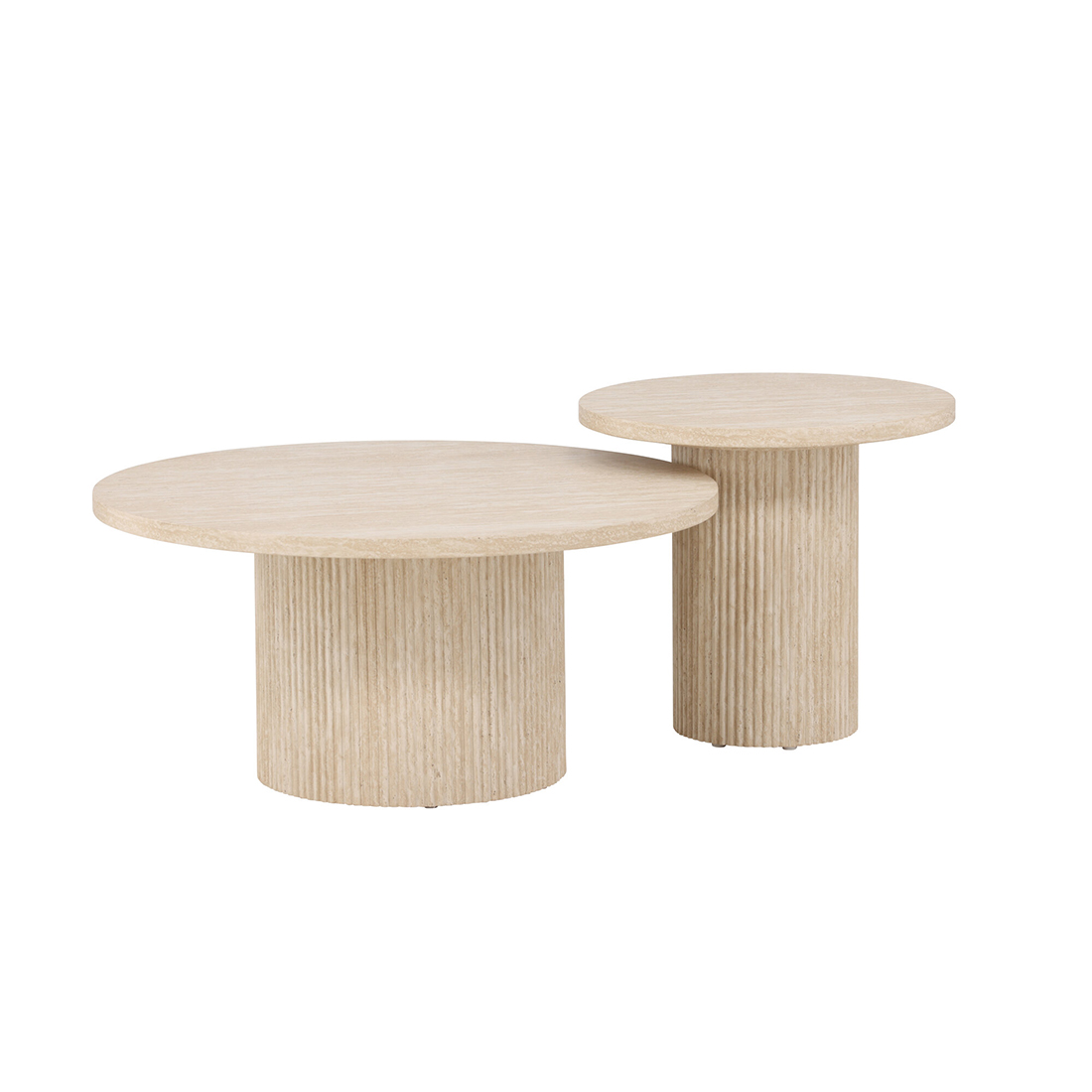 Soffbord Venture Home Härön Set Ø80 cm & Ø50 cm