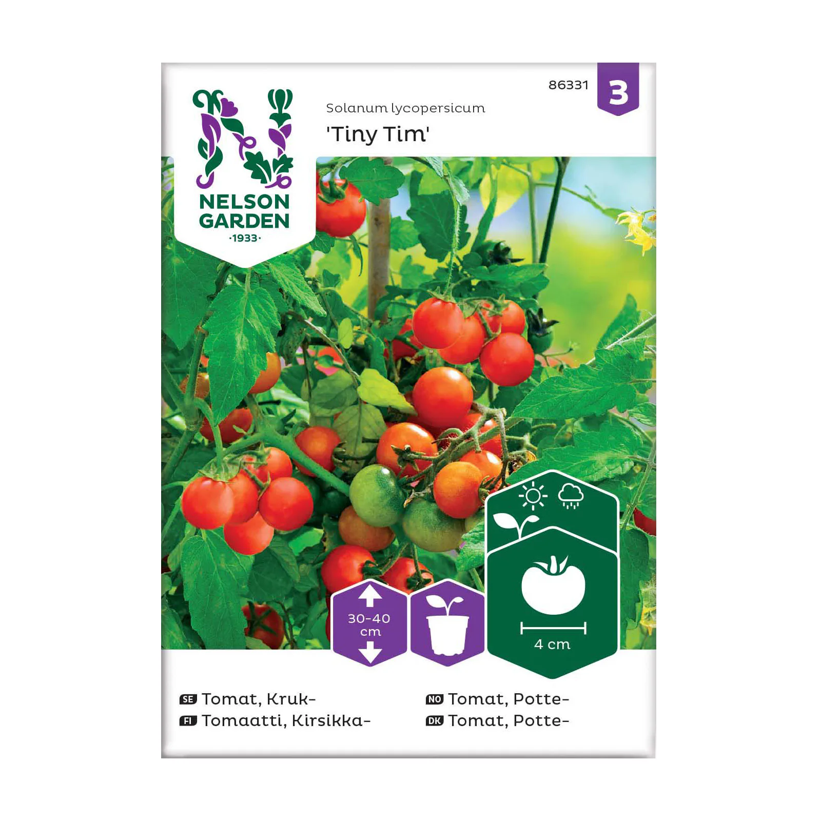 Frö Tomat Nelson Garden Tiny Tim