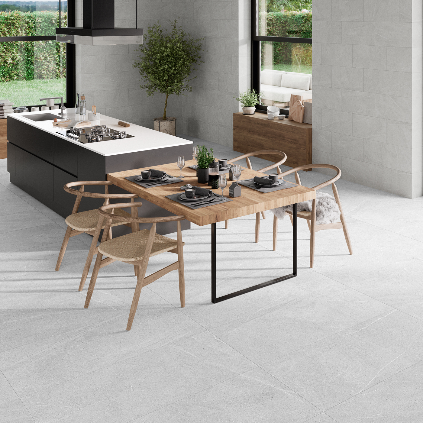 Klinker Tenfors Bellevue White Marmor Matt 75x75 cm