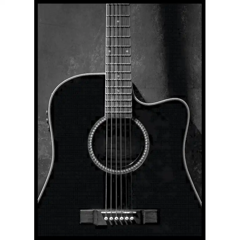 Poster Gallerix Black Guitarr