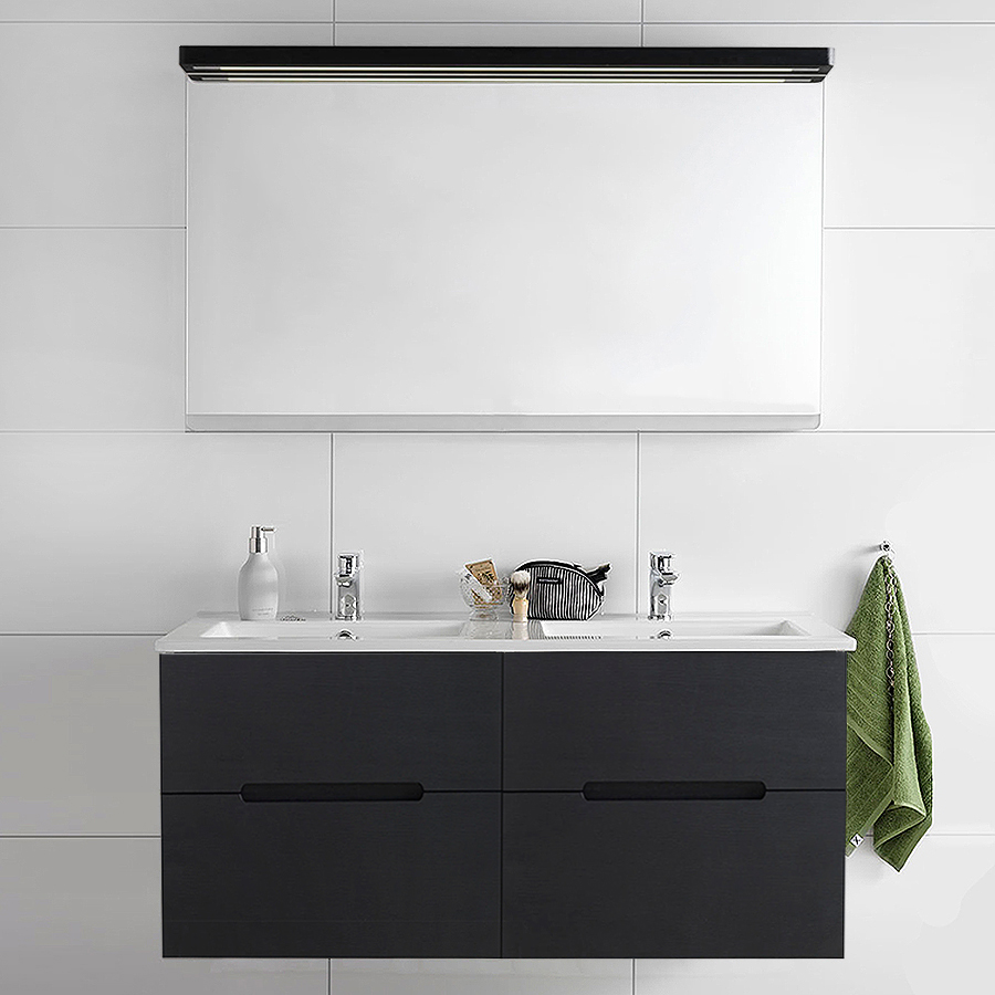 Möbelpaket Hafa Sun Svart Ek Spegel Dubbel