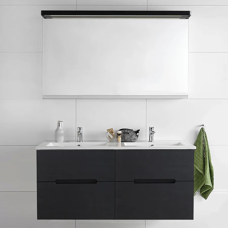 Möbelpaket Hafa Sun Svart Ek Spegel Dubbel