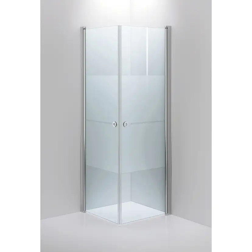 INR LINC Angel Strimma Profil Blank 70x70 Grepp Cirkel blank 700x700 mm, Mönstrat Glas, Blank Aluminium