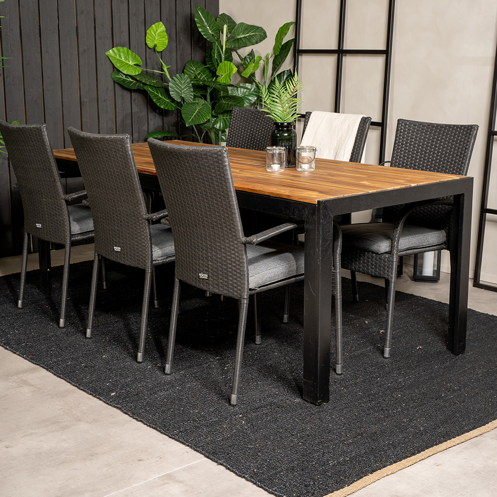 Matgrupp Venture Home Bois med 6 Anna Stolar