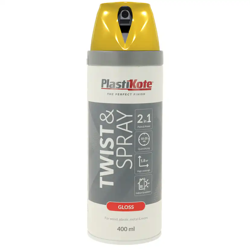 Sprayfärg Plasti-kote T&S Gul Blank 400 ml