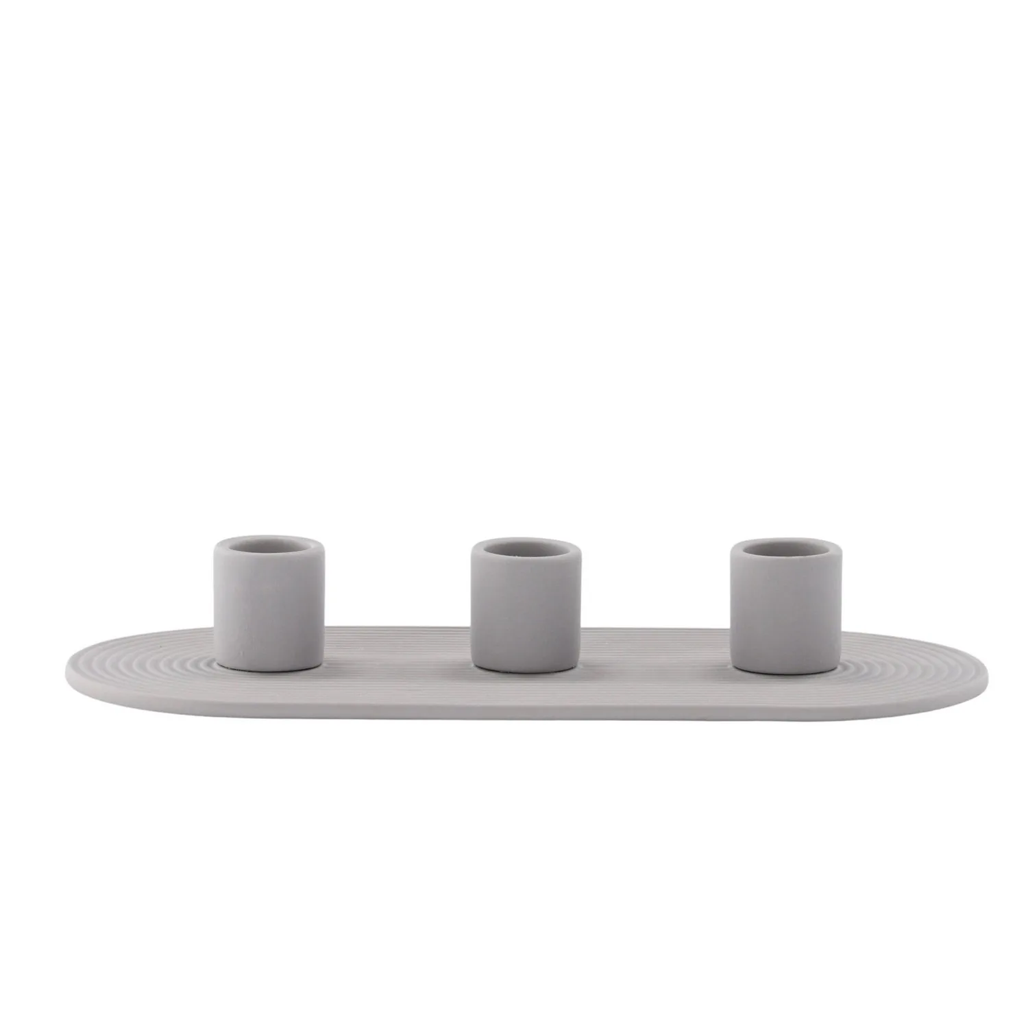 Dian Candlestick - Grey - W24*H4cm Grå
