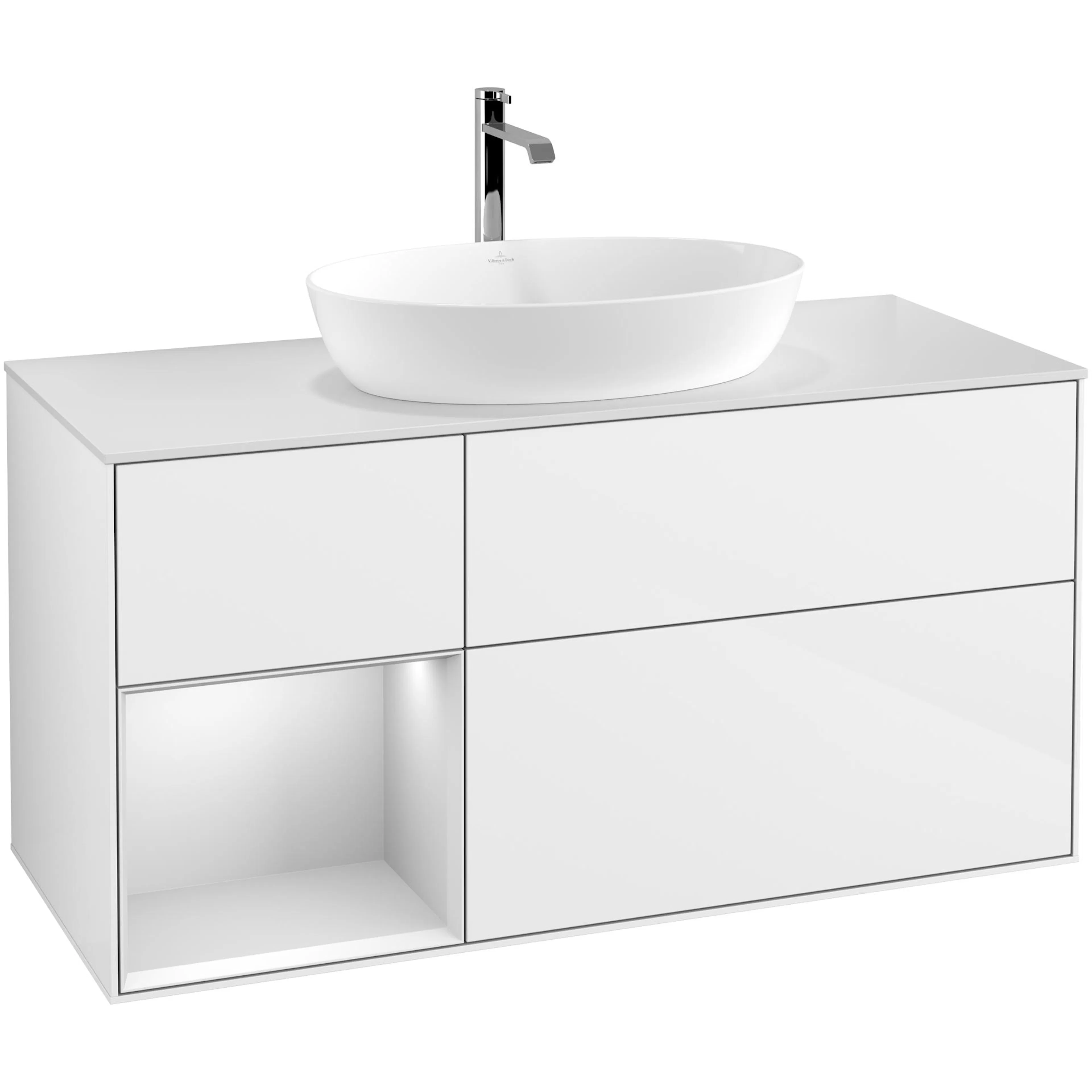 Tvättställsskåp Villeroy & Boch Finion med 3 Lådor Hylla och Bänkskiva för Fristående Tvättställ från Artis & Collaro