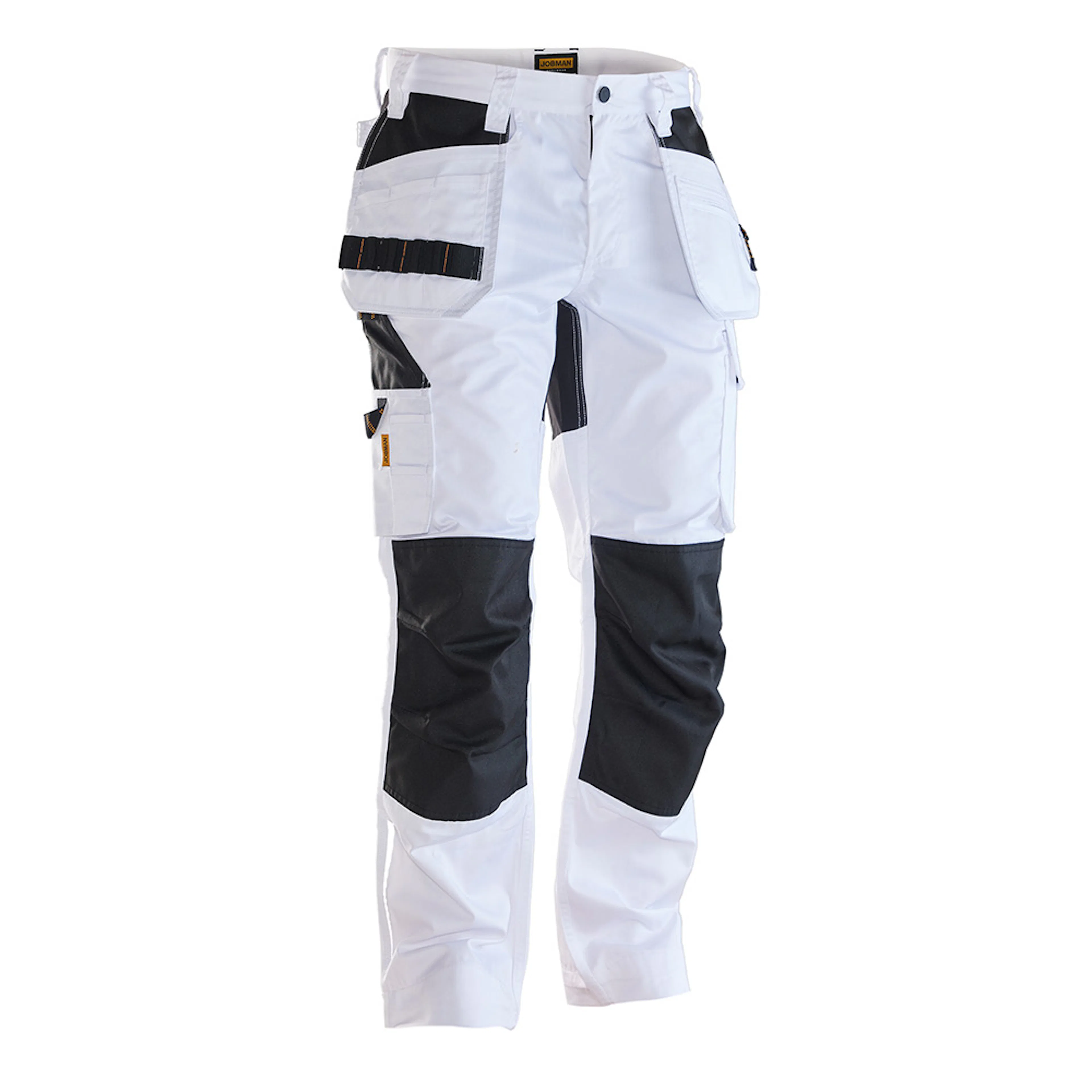 Hantverksbyxa stretch Vit/Svart C62 Storlek: C62, Färg: Vit/Svart