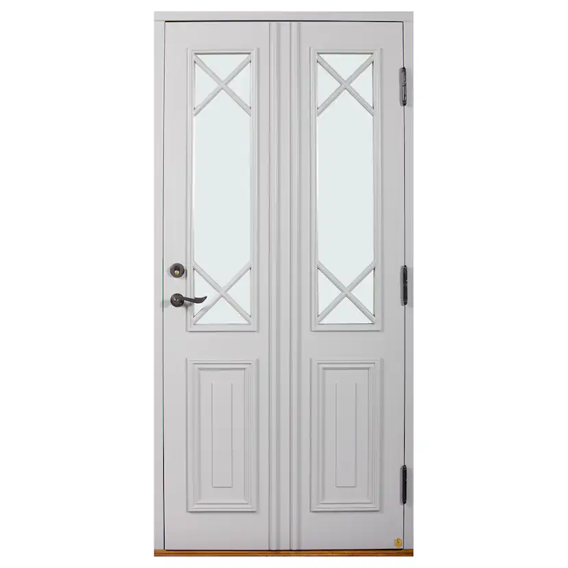 Ytterdörr Leksandsdörren Klockarberg Klarglas Eco74 RC2N