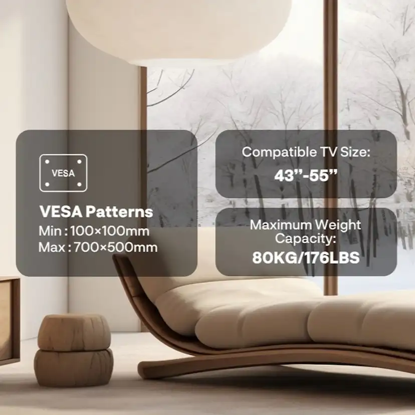 Rullstativ Sylvox Y-format för Utomhus-TV 65–120tum