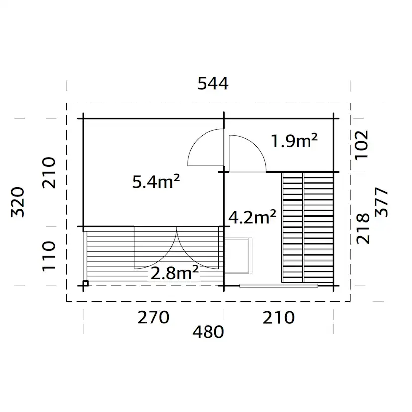 Bastu Palmako Sanna 15,4 m2