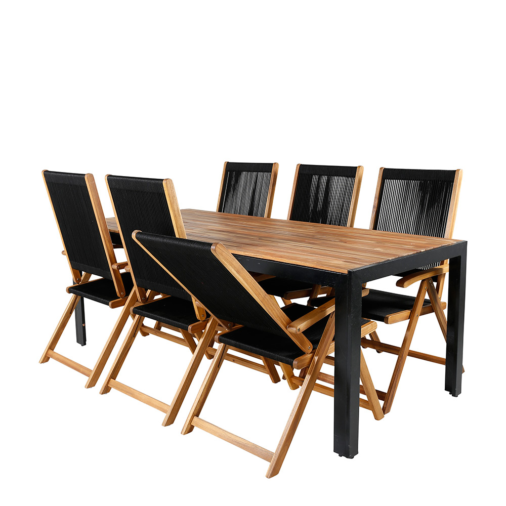 Matgrupp Venture Home Bois med 6 Lumi Stolar