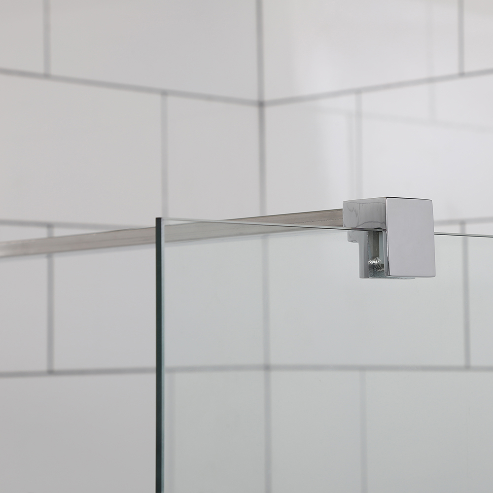 Duschhörna Bathlife Mångsidig Rak Vägg + Rak Dörr Delvis Frostat Glas