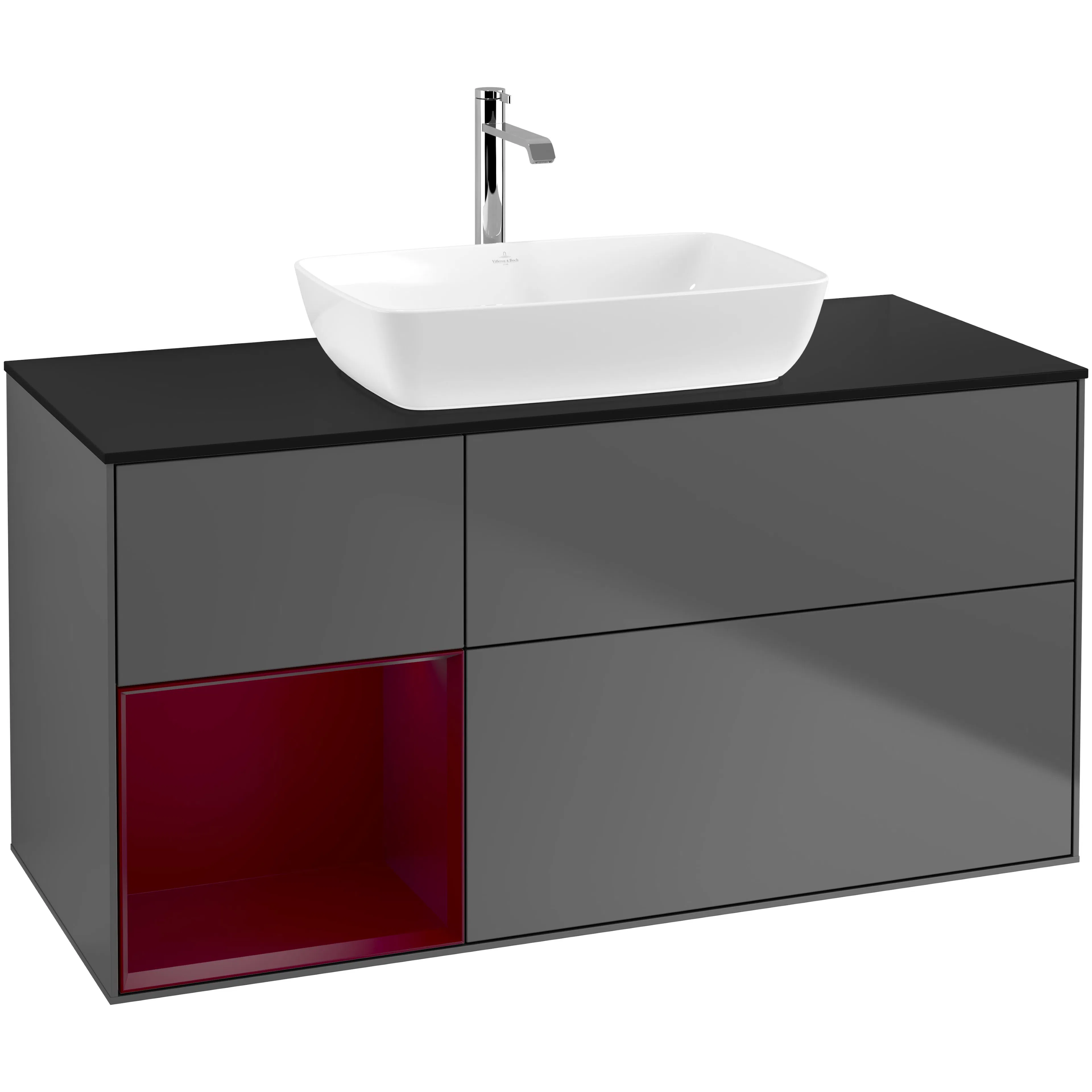Tvättställsskåp Villeroy & Boch Finion med 3 Lådor Hylla och Bänkskiva för Fristående Tvättställ från Artis & Collaro