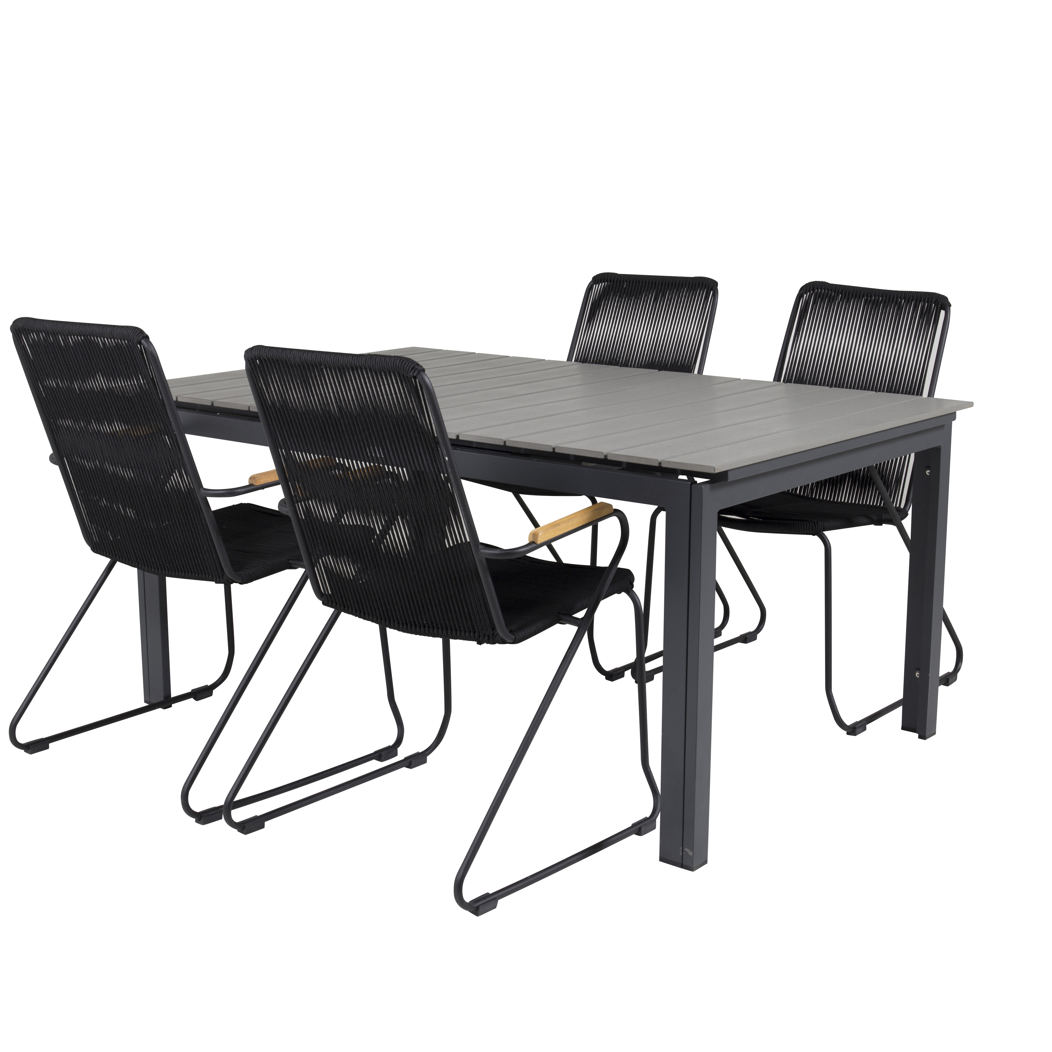 Matgrupp Venture Home Lova 160/240 med 4 Berfin Karmstolar