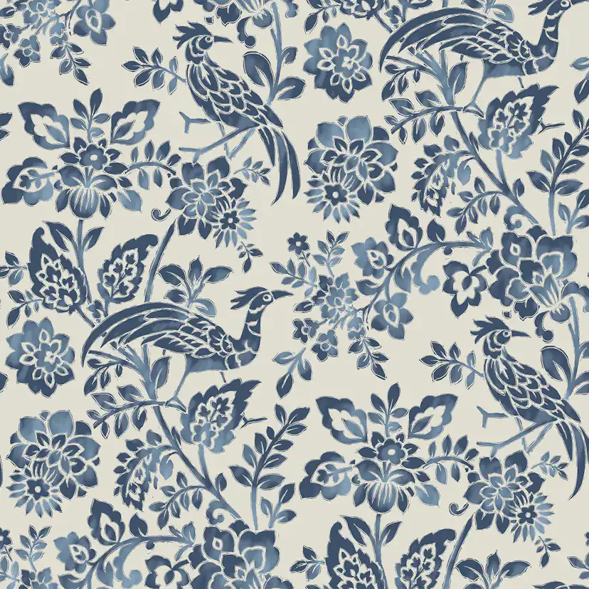 Tapet Laura Ashley Adain Palace Dark Seaspray Blå 121067