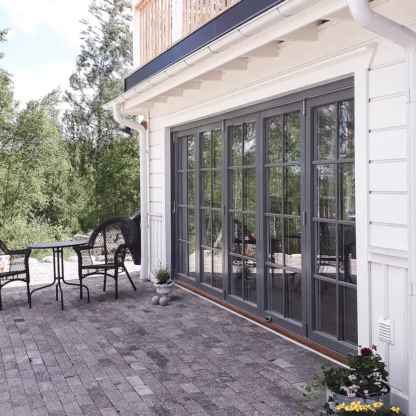 Vikdörr Vilenta Åre Trä/Aluminium 6-Delat