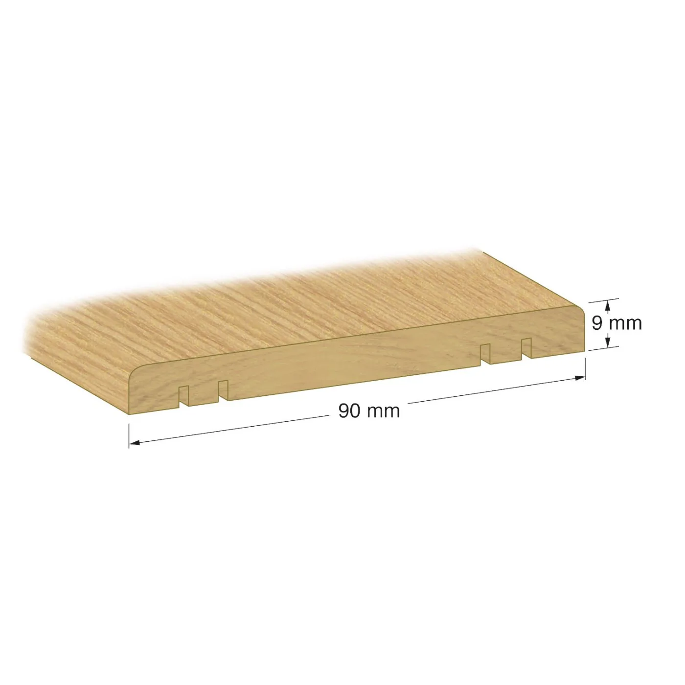 Tröskel ek lackad 1000x90x9 LxB: 1000x90 mm