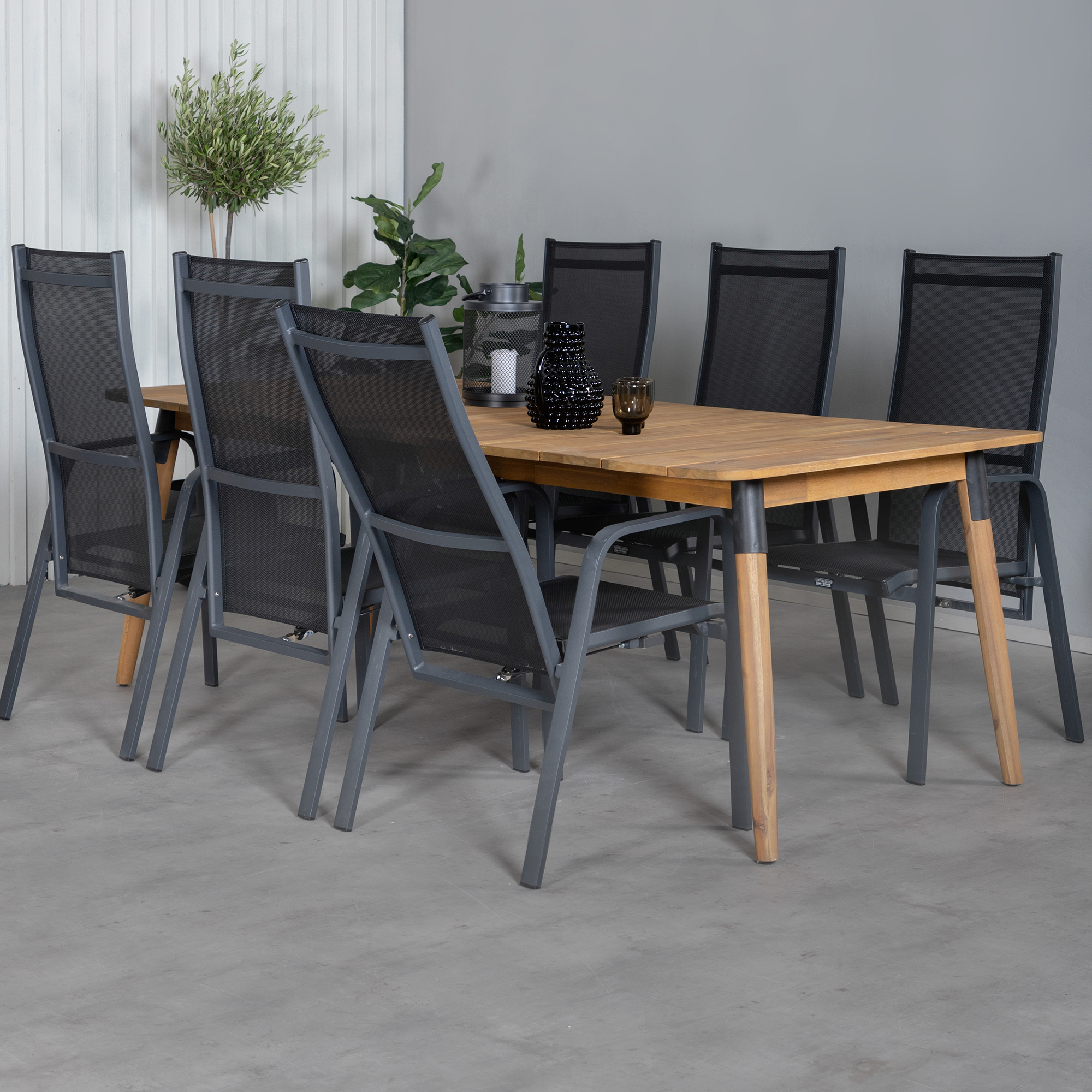 Matgrupp Utomhus Venture Home Julle med 6 Cubb Recliner Trädgårdsstolar