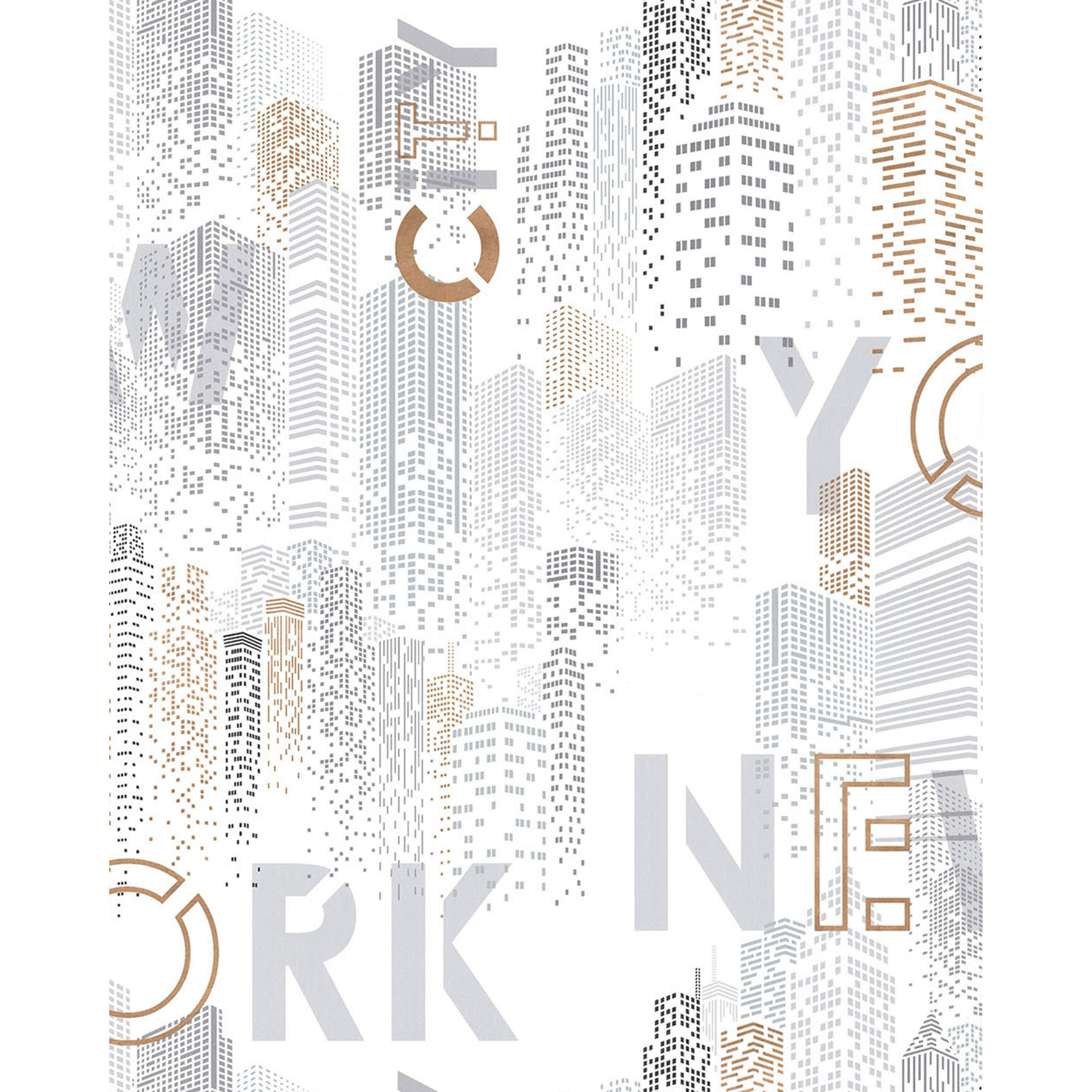 Tapet Lutéce New York City Rose 11201103