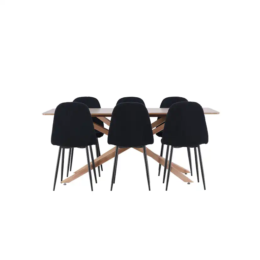 Matgrupp Venture Home Piazza 180 med 6 st Polar Stolar Teddy