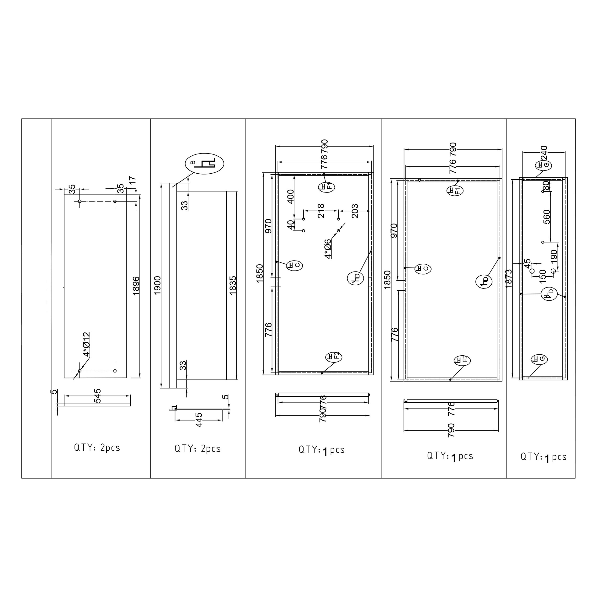 Duschkabin Bathlife Betrakta 90x90 Elegant A/W Klarglas