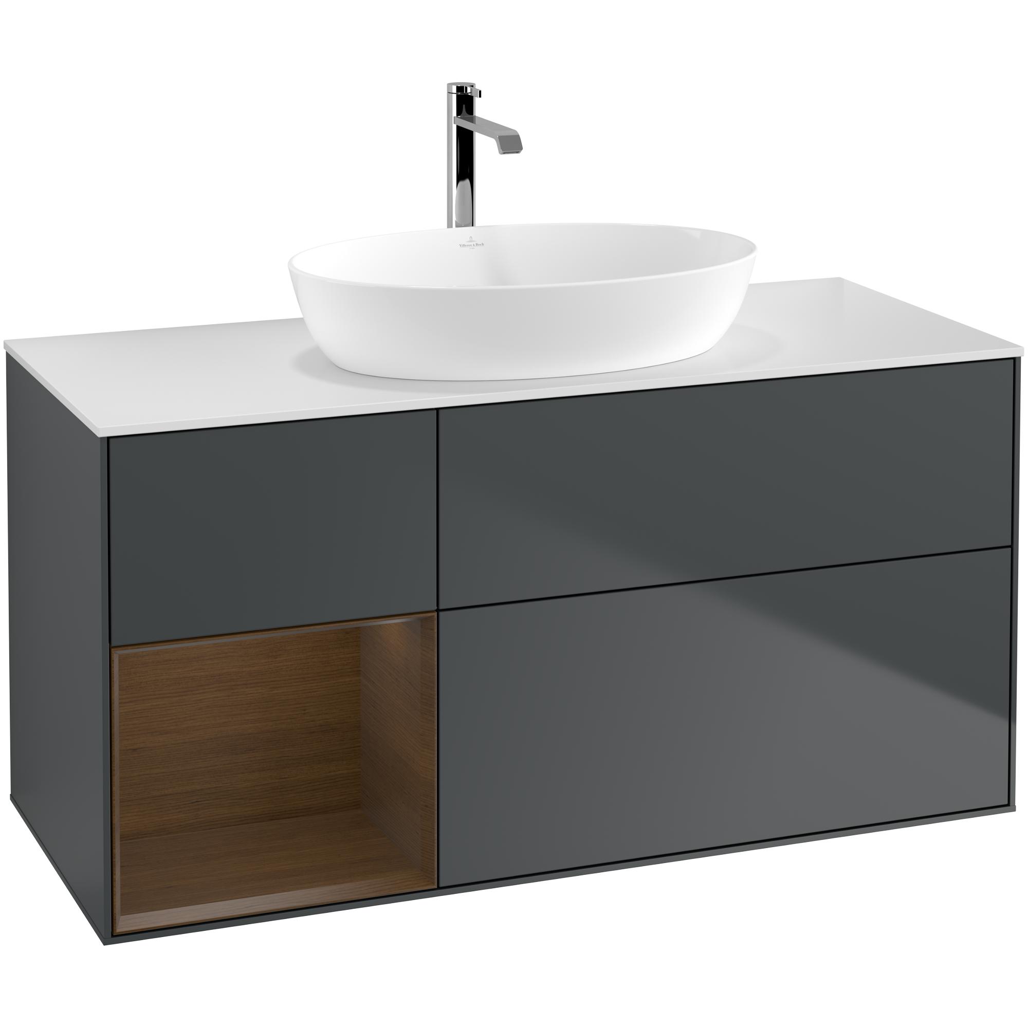 Tvättställsskåp Villeroy & Boch Finion med 3 Lådor Hylla och Bänkskiva för Fristående Tvättställ från Artis & Collaro