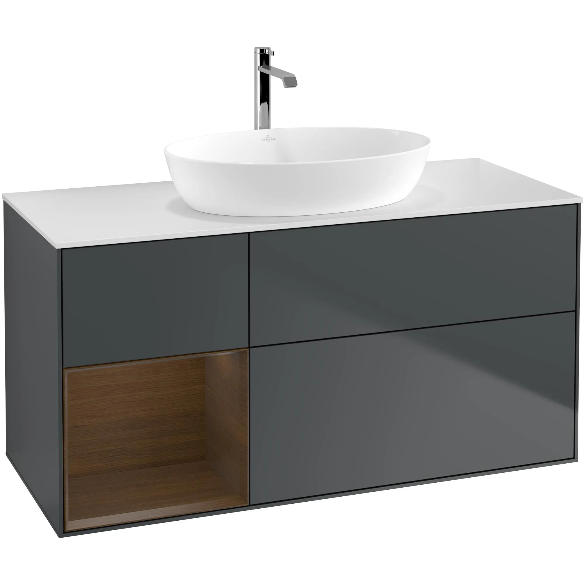 Tvättställsskåp Villeroy & Boch Finion med 3 Lådor Hylla och Bänkskiva för Fristående Tvättställ från Artis & Collaro