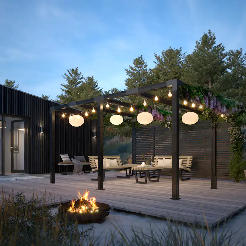 Pergola PLUS Cubic inkl. Tokyo Staket