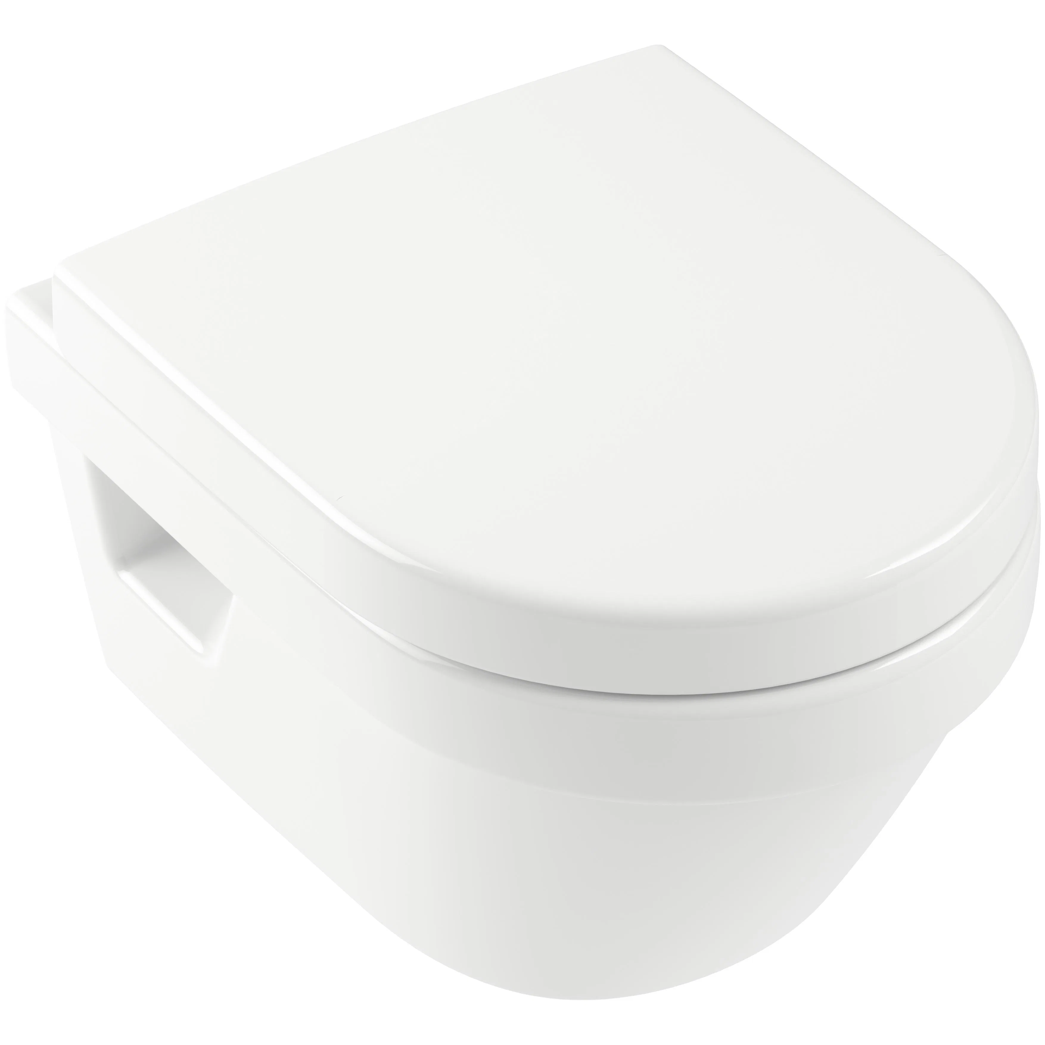 Vägghängd toalett Villeroy & Boch Architectura 4687R001 Vit Alpin, utan Ceramic Plus med Toalettsits